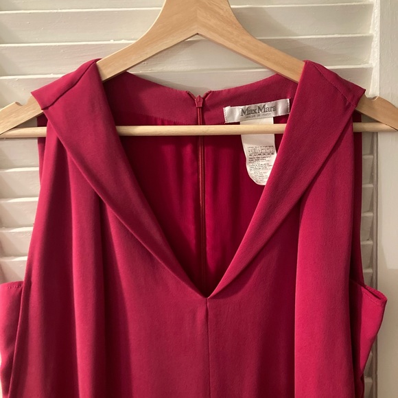 Maxmara 100% vintage silk magenta dress - Picture 3 of 4
